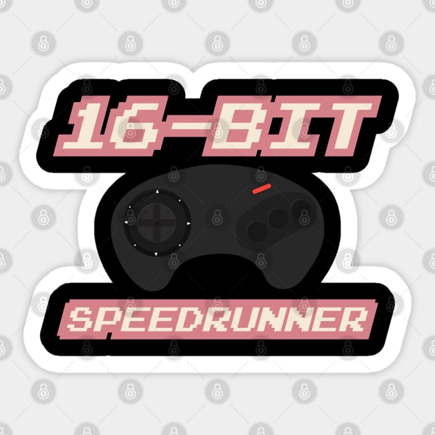 16-Bit Speedrunner Sticker by PCB1981